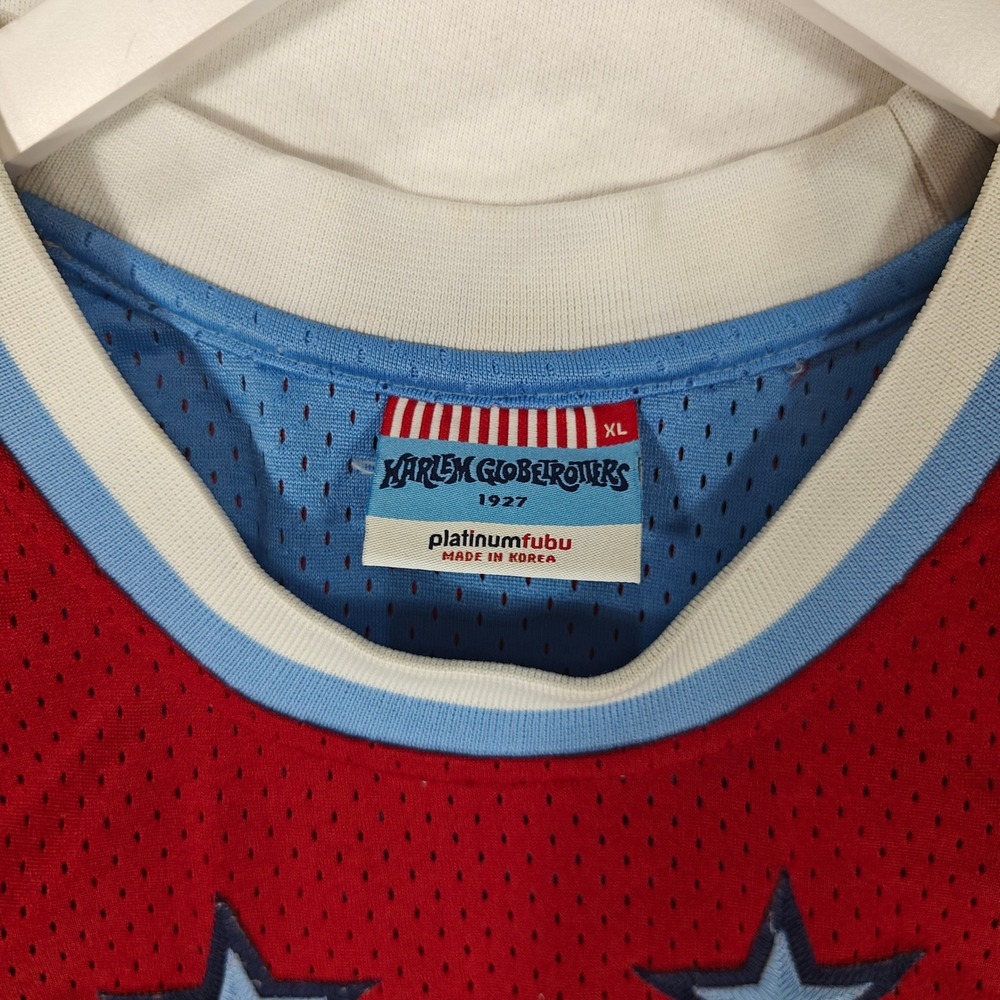 Vintage Platinum FUBU Harlem Globetrotters Curly 22 Jersey XL 75th Anniv - Picture 5 of 5
